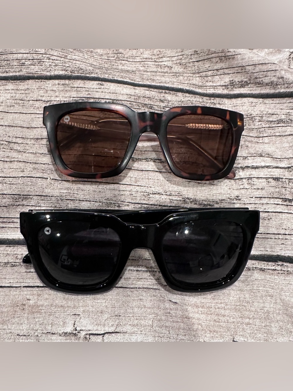 Lot of 2 Knockaround Songbird Oversized Square-Frame Sunglasses
